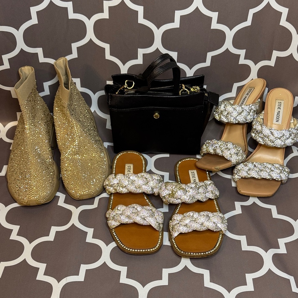 Steve Madden Women’s Shoe Lot with Bag Size 8 and 8.5